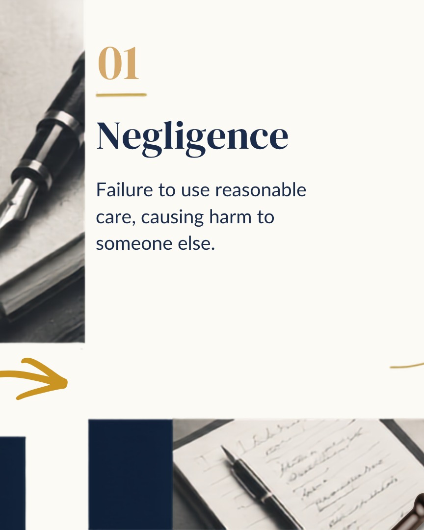 Negligence — Failure to use reasonable care, causing harm to someone else